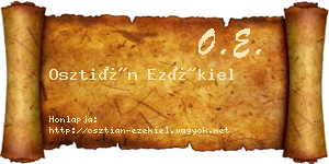 Osztián Ezékiel névjegykártya